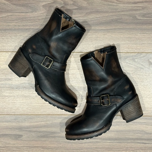 Freebird Carlito Boot in Distressed Black Leather Size 8 - Picture 9 of 16